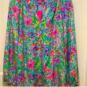 NWT LILLY PULITZER M ELSA SILK TOP ALLIGATOR ISLE